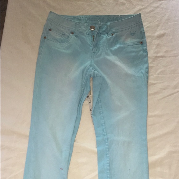 Justice Simply Faded Low Light Blue Jeggings - Picture 1 of 4